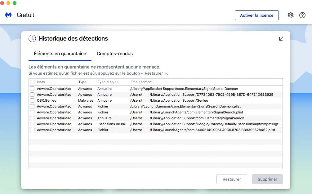 Malewarebytes en action
