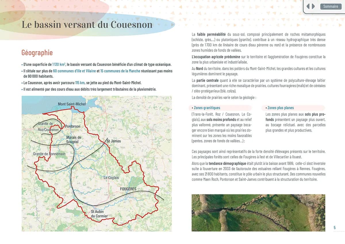 Situation géographique du bassin versant du Couesnon